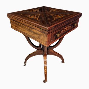 Charles X Handkerchief Game Table in Marquetry