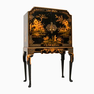 Chinoiserie Lacquered Cocktail Drinks Cabinet, 1920s