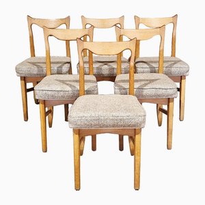 Vintage Chairs attributed to Guillerme Et Chambron, Set of 6