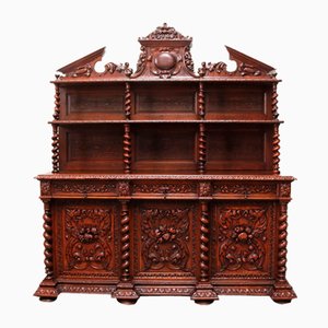 Großes antikes französisches Renaissance Sideboard aus Eiche, 1880