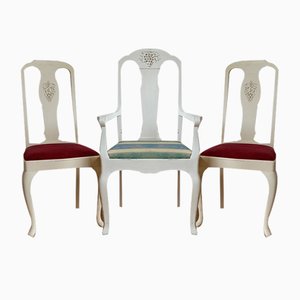 White Throne Chair, Sweden, 1950s