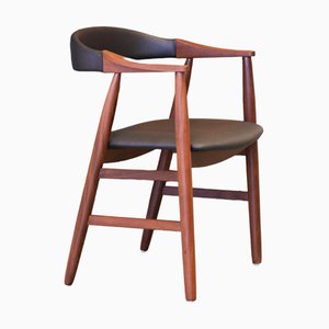 Fauteuil en Teck et Cuir de Farstrup Møbler, 1960s