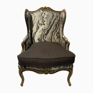 Louis XV Wing Chair with Fabric