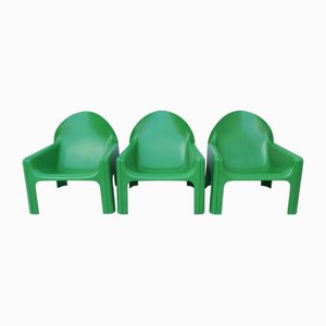 Model Armchairs 4794 by Gae Aulenti for Kartell, Italy, 1975, Set of 3