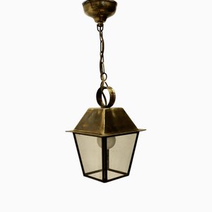 Small Dainty Brass Pendant Lantern, 1890s