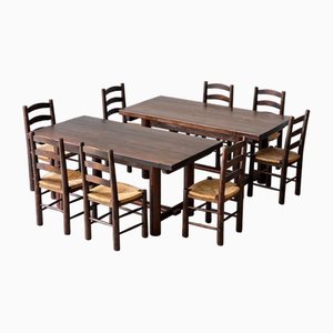Dining Tables and Chairs by Georges Robert, 1960, Set of 10s