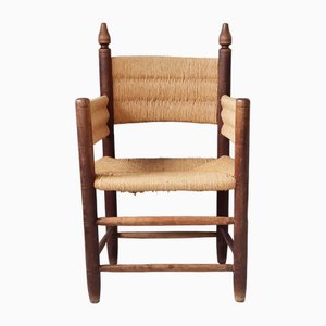 Wood and Rush Armchair, 1960s