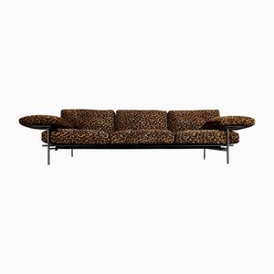 Italian Modern Leopard Velvet Diesis Sofa by Antonio Citterio for B&B, 1970s