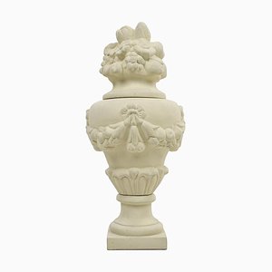 Decorative Urn in White Terracotta