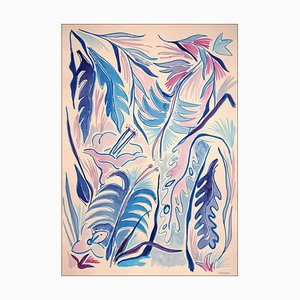 Romina Milano, The Blue Garden, Acryl auf Papier
