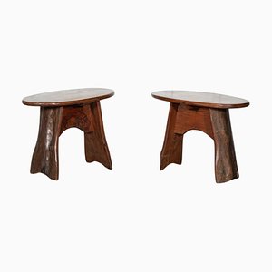 Mid-Century Oak Coffee Tables, Set of 2