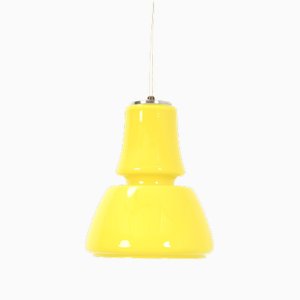 Lámpara colgante amarilla, años 60