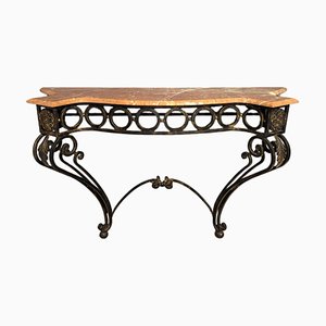 Table Console en Fer Forgé, 1890s