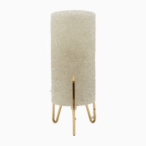 Small Mid-Century Modern Tripod Table Lamp in Brass and Granulate, 1960s