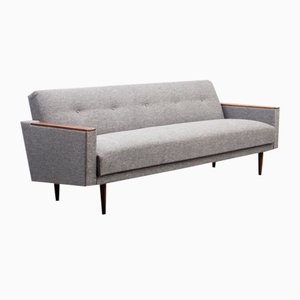 Sofa mit Armlehnen aus Holz und Klappfunktion, 1960er