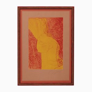 Ernst Fuchs, Testa di cherubino, 1982, Carta