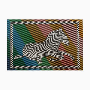 Victor Vasarely, Zebra No. III, 1984, Carta, Incorniciato