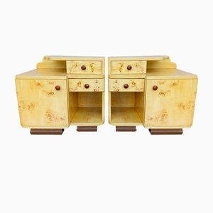 Comodini Art Déco di Jindřich Halabala, set di 2