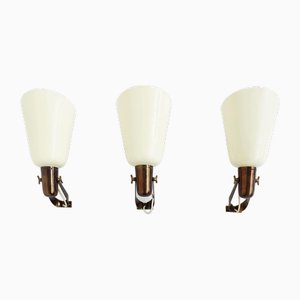 Large Model 121 Adjustable Wall Sconces by Gino Sarfatti for Arteluce, Italy, 1946, Set of 3