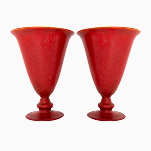 Jarrones Cup de cerámica de Guido Andlovitz para Lavenia, Italia, años 60. Juego de 2