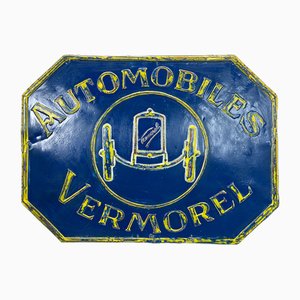 Enseigne Vermorel Automobiles en Métal, France, 1920s
