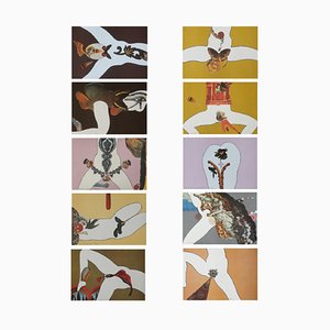Ake Arenhill, Ten Songs in Picture of the Lost Sensuality, anni '80, litografia, set di 10