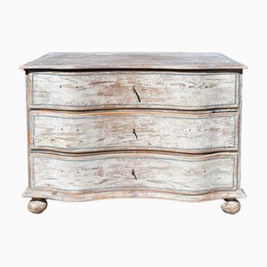Baroque Light Gray Chest of Drawers, 18th Century