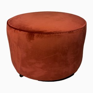 Pouf en Velours sur Roulettes