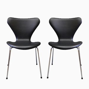 Modell 3107 Stühle von Arne Jacobsen für Fritz Hansen, 1967, 2er Set