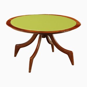 Coffee Table in Painted Beech and Glass, 1950s