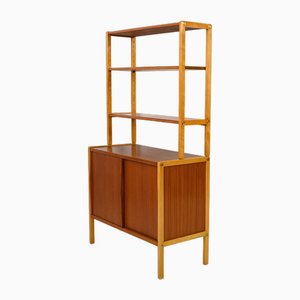 Bookcase Cabinet with Sliding Doors, 1970s
