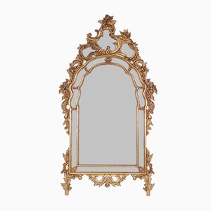 Specchio antico con cornice dorata, Italia, inizio XIX secolo.