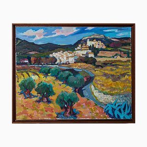 Reguera Canyelles, Canyelles Castle, Colourist Landscape, 1990s, Oil on Canvas