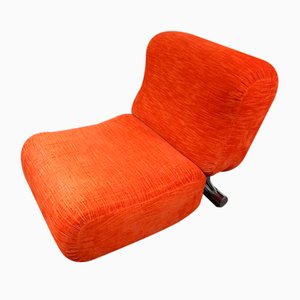 Chaise longue vintage arancione, anni '60