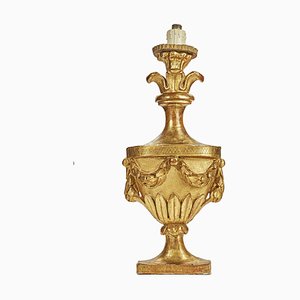 Italian Empire Gilt Wood Table Lamp, 1700s