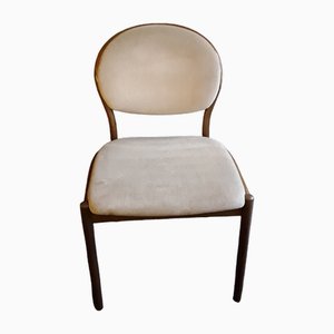Vintage Upholstered Chair with Brown Beech Wood Frame and Colored Pad from Thonet, 1980s