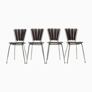 Dining Chairs in Soudex Vinyl, 1970s, Set of 4