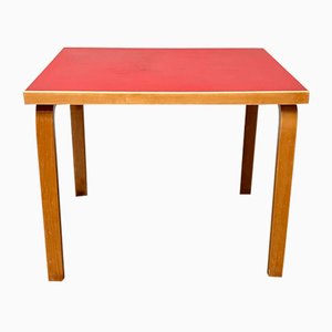 Table de Salle à Manger ou Bureau Mid-Century Rouge par Alvar Aalto pour Artek, 1960s
