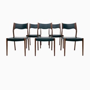 Scandinavian Style Teak Chairs, 1960s, Set of 6