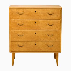Vintage Chest of Drawers in Root with Metal Handles, 1960s