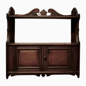 2-Door Walnut Wall Cabinet