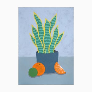 Giorgio Morandi, Snake Plant with Oranges, 2023, Acrylique sur Papier