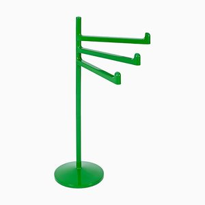 Mid-Century Green Steel Sculptural Towel Rack by Makio Hasuike for Gedy, Italy, 1970s