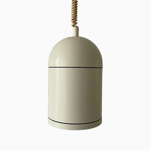 Lámpara colgante ajustable de metal blanco de Bega, Alemania, años 60