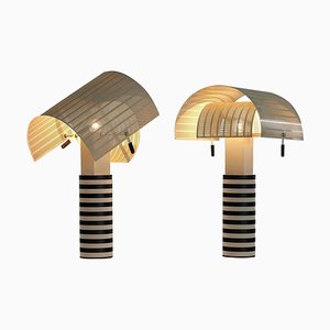 Vintage Shogun Table Lamps attributed to Mario Botta for Artemide, 1986, Set of 2
