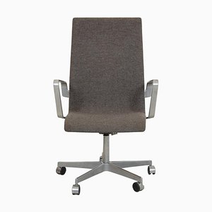 Chaise de Bureau Oxford en Tissu Hallingdal Gris par Arne Jacobsen, 2000s