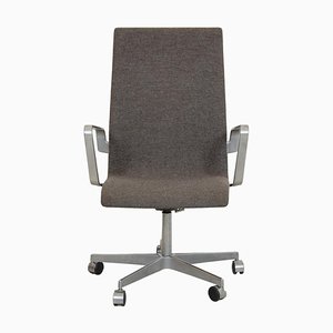 Oxford Office Chair in Grey Hallingdal Fabric by Arne Jacobsen, 2000s