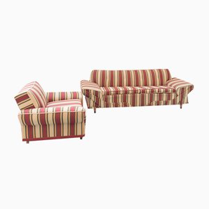 Amerikanisches Sofa und Sessel, 1970er, 2er Set