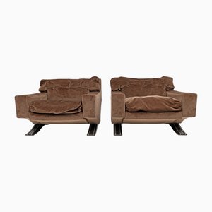 Set of Mid-Century Modern Lounge Chairs attributed to Franz Sartori for Flexform, Italy, 1965
