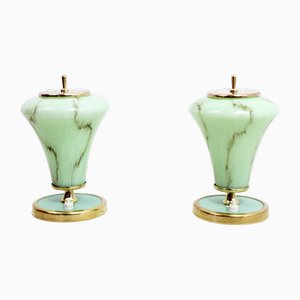 Lampade Art Deco, Francia, 1950, set di 2